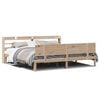 vidaXL Bed Frame 2 pcs Natural 200 x 200 cm Solid pine wood, Plywood