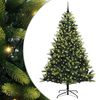 vidaXL Artificial Hinged Christmas Tree 300 LEDs Green 240 cm
