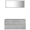 vidaXL 2 Piece Bathroom Furniture Set Concrete Grey Engineered Wood