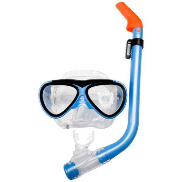 Waimea Junior Diving Mask with Snorkel Aqua/Black 88DH