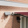 vidaXL Manual Retractable Awning with LEDs Burgundy 500x300 cm