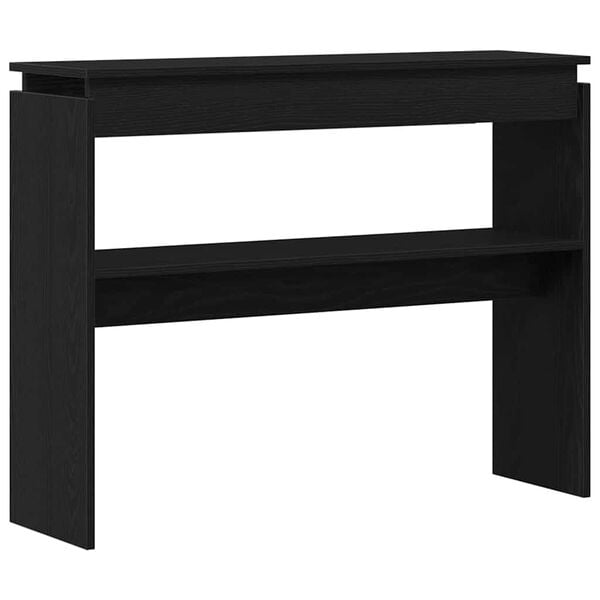 vidaXL Console Table Black Oak 80 x 30 x 102 cm Engineered Wood