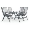 vidaXL 7 Piece Garden Dining Set Steel Anthracite