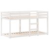 vidaXL Bunk Bed without Mattress White 75x190 cm Small Single Solid Wood Pine