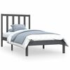 vidaXL Bed Frame without Mattress Grey Solid Wood Pine 100x200 cm