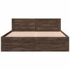 vidaXL Bed Frame with Headboard without Mattress Brown Oak 160x200 cm