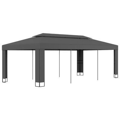 vidaXL Gazebo with Double Roof 3x6 m Anthracite