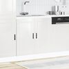 vidaXL Sink Base Cabinet "Porto" High Gloss White 80x46x81.5 cm Engineered Wood