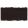vidaXL Table Top Dark Brown 120x60x(2-4) cm Treated Solid Wood Live Edge