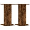 vidaXL Plant Stands 2 pcs Smoked Oak 30x30x60 cm Engineered Wood