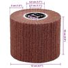 vidaXL Sanding Rollers 3 pcs Brown 12 x 12 x 10 cm Synthetic Fibre