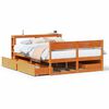 vidaXL Bed Frame without Mattress Wax Brown 120x190 cm Small Double Solid Wood Pine