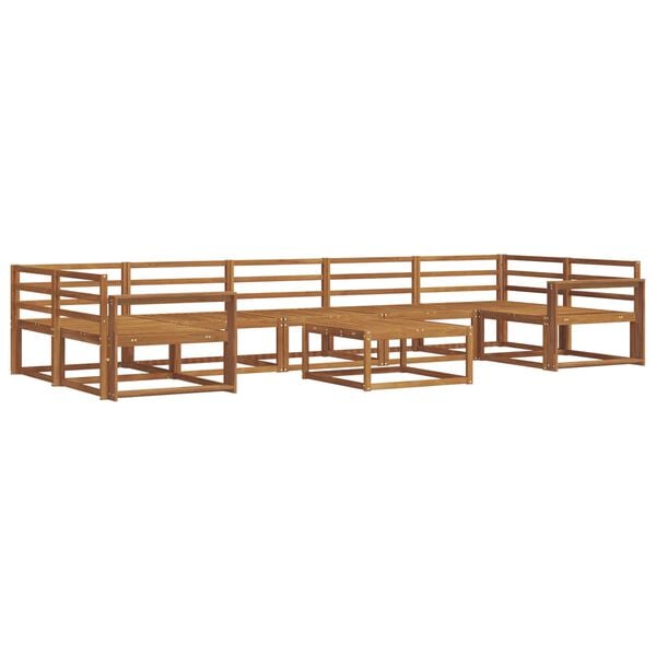 vidaXL Outdoor Sofa Set 8 pcs Natural Solid Acacia Wood