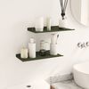 vidaXL Floating Shelf 2 pcs Olive Green 40 x 18 x 2.5 cm Steel