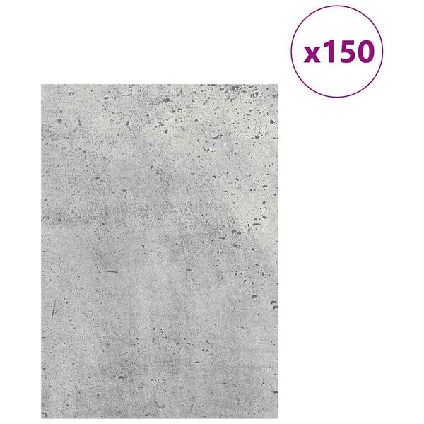 vidaXL Decor Panels 150 pcs Concrete Grey 21 x 30 x 0.27 cm