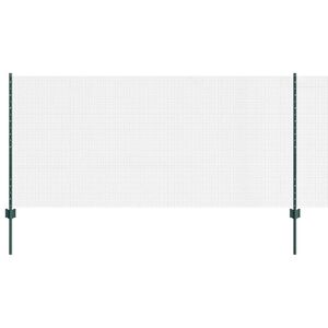 vidaXL Welded Wire Fence with Post 50 x 1 m (W x H) PVC-Coated Steel