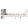 vidaXL Bookcase Bed without Mattress White 150x200 cm King Size Solid Wood Pine