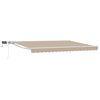 vidaXL Manual Awning Frame with LEDs Beige and White 4 x 3 m