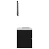 vidaXL Bathroom Furniture Set Black Engineered Wood