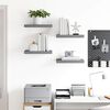 vidaXL Floating Wall Shelves 4 pcs Grey 40x23x3.8 cm MDF