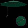 vidaXL Garden Parasol Manual Green and Black 248 x 248 x 148 cm