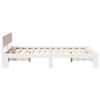 vidaXL Bed Frame with Headboard White 120 x 200 cm Solid Pine Wood