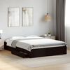vidaXL Bed Frame with Drawers without Mattress Black 150x200 cm King Size