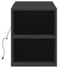 vidaXL TV Wall Cabinet with LED Lights Black 135x31x39.5 cm