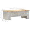 vidaXL Aviator Coffee Table 100x50x36 cm Solid Mango Wood