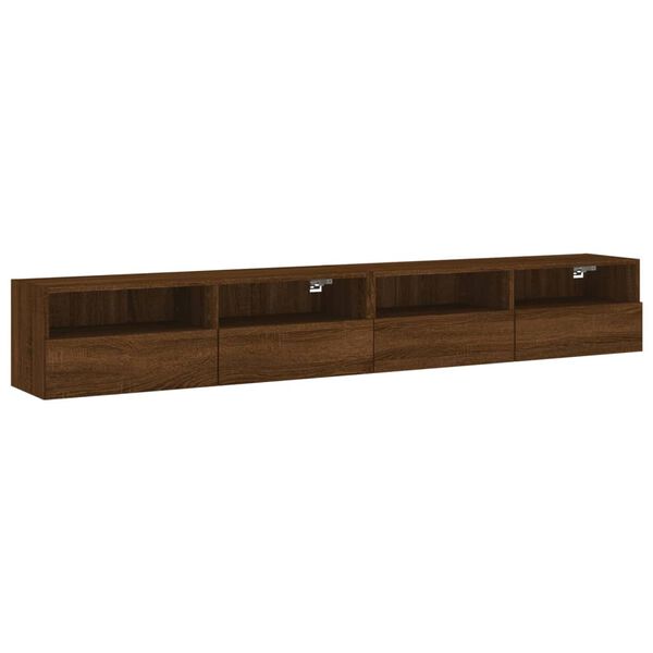 vidaXL TV Wall Cabinets 2 pcs Brown Oak 100x30x30 cm Engineered Wood