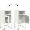 vidaXL Bedside Cabinet White 36x39x78 cm Cold-rolled Steel