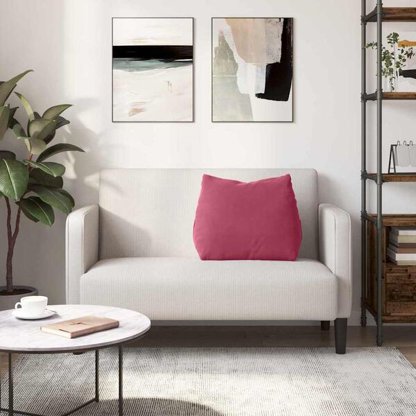 vidaXL Back Pillow Wine Red 60 x 20 x 50 cm Corduroy Fabric