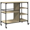 vidaXL Kitchen Trolley Sonoma Oak 100x45x89.5 cm Engineered Wood