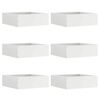 vidaXL Lawn Edging 6 pcs White 40 x 40 x 13 cm Steel