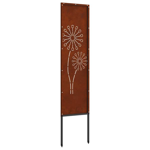 vidaXL Garden Privacy Screen Rusty 32 x 140 cm Weathering steel