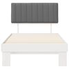 vidaXL Bed Frame with Upholstered Headboard Light Grey 100 x 200 cm
