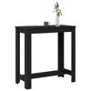 vidaXL Bar Table Black Oak 102 x 50 x 103.5 cm Engineered Wood