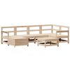 vidaXL 7 Piece Garden Sofa Set Solid Wood Pine
