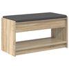 vidaXL Hall Bench with Cushion with Shelf Sonoma Oak 83 x 38 x 45 cm