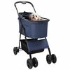 vidaXL Folding Pet Stroller Blue 81 x 47 x 99 cm 600D Oxford fabric