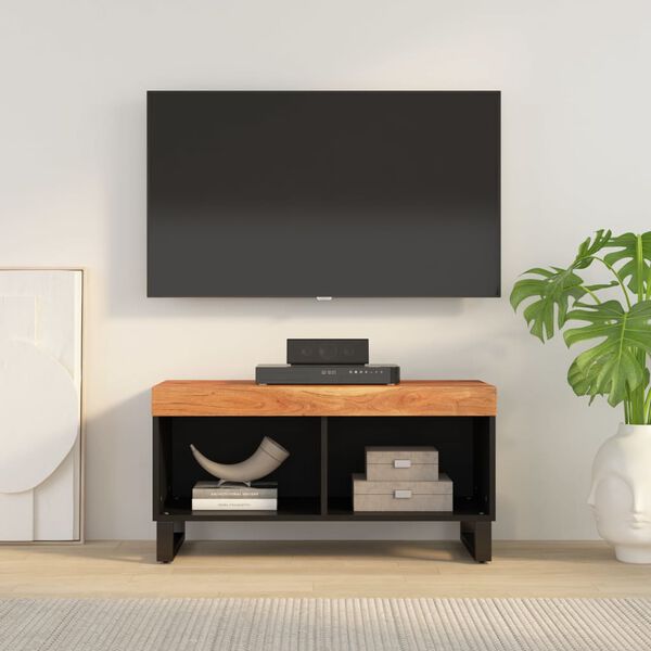 vidaXL TV Cabinet 85x33x43.5 cm Solid Wood Acacia