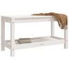vidaXL Garden Bench White 82.5x35x45 cm Solid Wood Pine