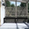 vidaXL 2-Seater Garden Bench Black 203.5x44x45 cm Solid Wood Pine