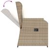 vidaXL Garden Bench Beige Poly Rattan
