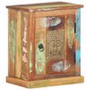 vidaXL Bedside Cabinet with Buddha Cladding 40x30x50 cm Reclaimed Wood