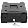 vidaXL Car Safe with Lock Black 22 x 16 x 7 cm Steel