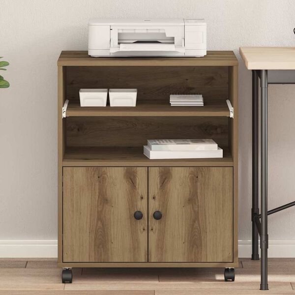 vidaXL Printer Stand Artisan Oak 60 x 48 x 74 cm Engineered Wood