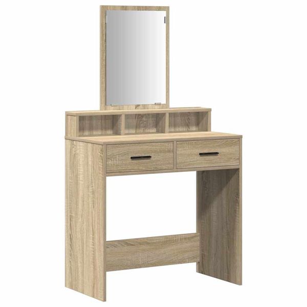 vidaXL Dressing Table Sonoma Oak 79 x 41 x 140 cm Engineered Wood