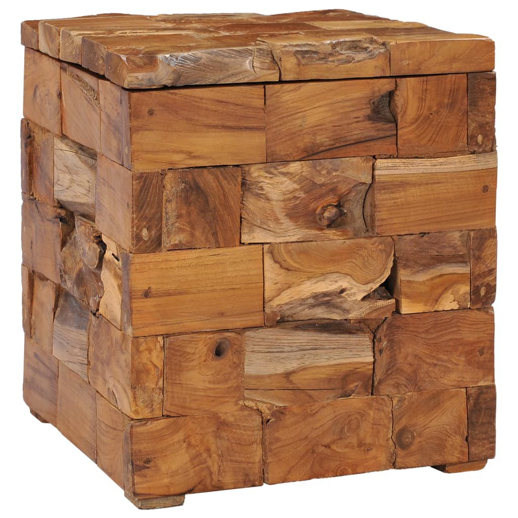 Wooden box outlet stool