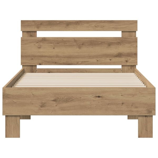 vidaXL Bed Frame Artisan Oak 98.5 x 200 cm Engineered Wood